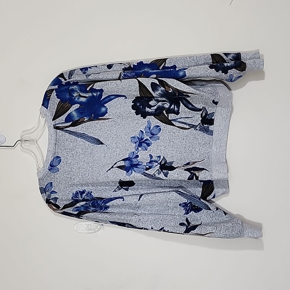 Zyia Grey Floral Long Sleeves Sweatshirt Size XL - Picture 4 of 8